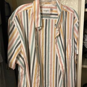 Striped button down shirt. XXL